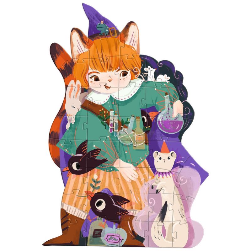 Image d'ambiance de présentation du produit Puzzle géant Pio le magicien (36 pcs et 1 miniature) - Djeco